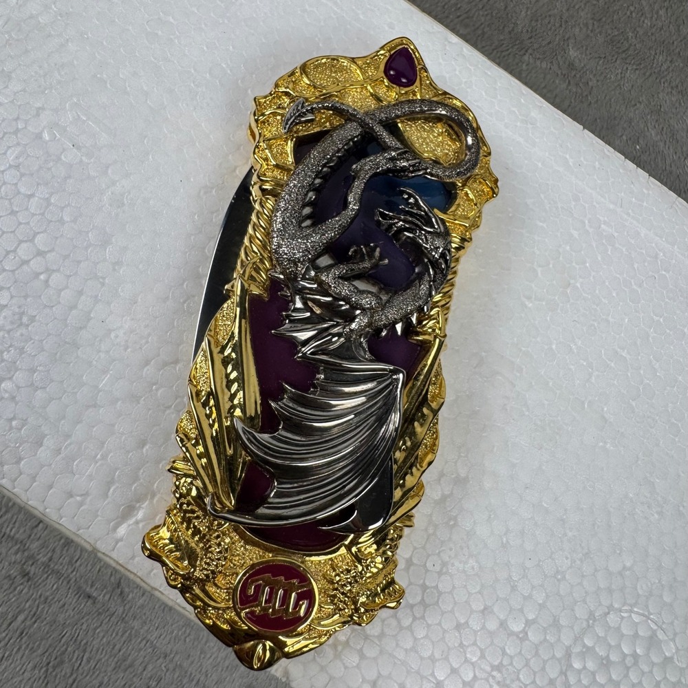 Franklin Mint Dragon Letter Opener Unisex OS Gold Purple NWT‎ Fantasy Ornate